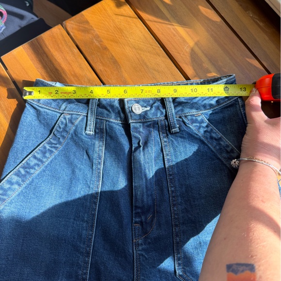 MOTHER Women's Blue Straight Jeans - Picture 8 of 9